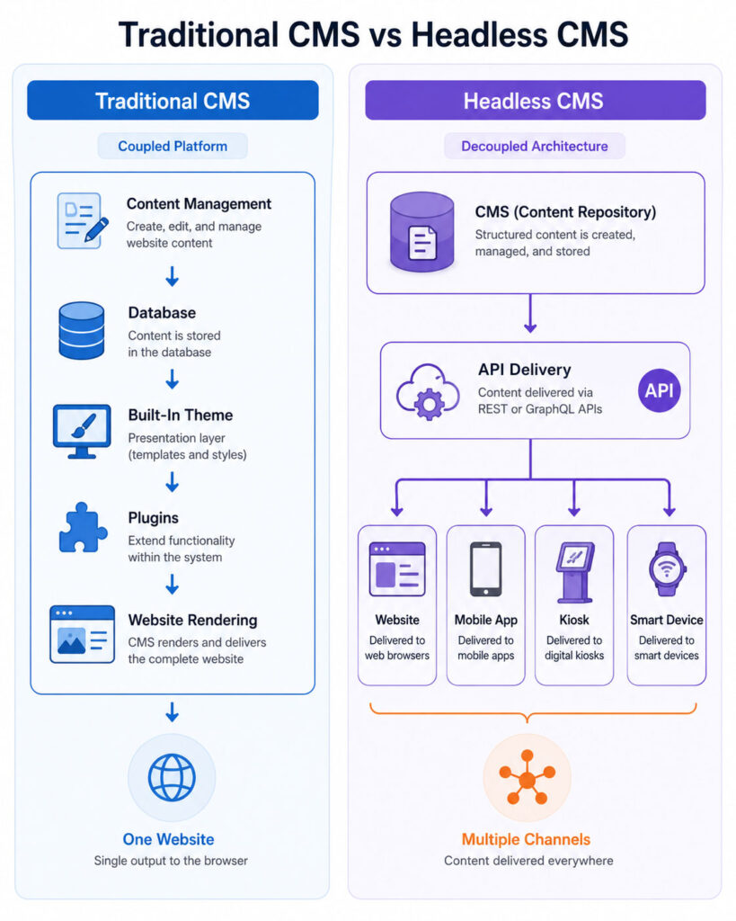 Decision guide for choosing a headless or traditional CMS
