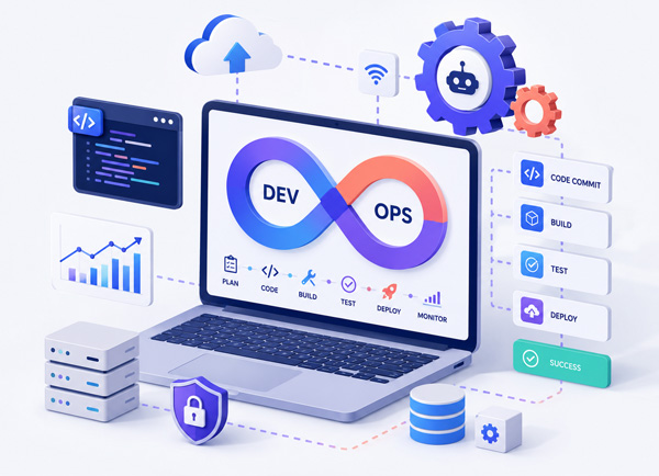 DevOps automation for CI CD deployment monitoring and infrastructure management