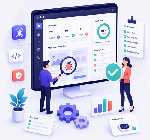 QA testing services for web mobile and software applications